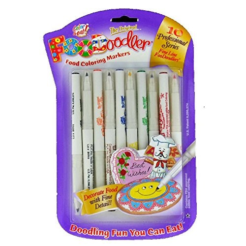Foodoodler Food Coloring Markers - 10 Colors - Kosher 1, A By