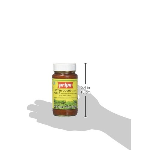Priya Bittergourd Karela Pickle 10.6 Oz 300 Gm With Garlic,