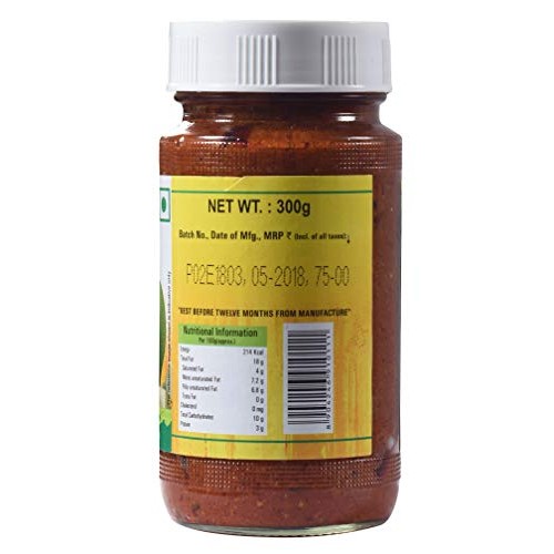 Priya Cut Mango Pickle Without Garlic 300 Gms