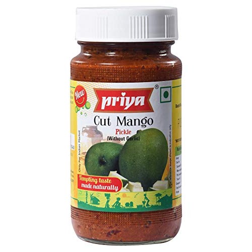 Priya Cut Mango Pickle Without Garlic 300 Gms