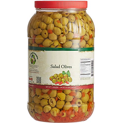 Marinated Premium Salad Olives - 1 Gallon Perfect For Home, Rest