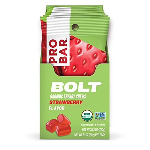 Probar - Bolt Organic Energy Chews, Strawberry, Non-Gmo, Gluten-