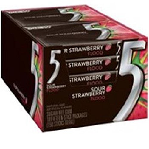 Product Of Wrigleys 5, Gum Strawberry Flood, Count 10 15S - Gu