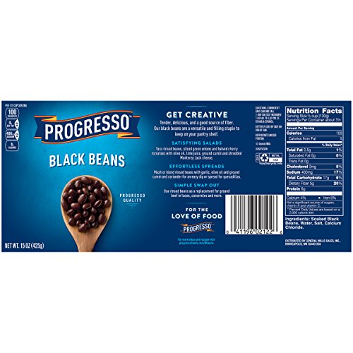 Progresso Black Beans, 15 Oz Pack Of 24