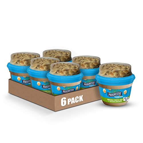 Progresso Broccoli Cheese Soup With Oyster Crackers, 6 Ct, 12.2