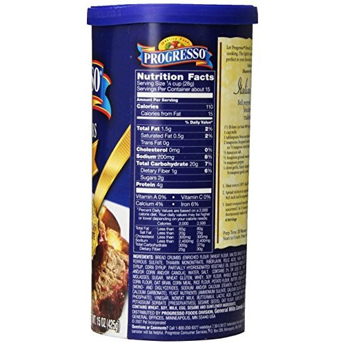 Progresso Plain Bread Crumbs, 15 Ounce
