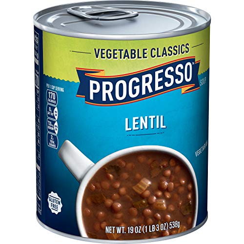 Progresso Soup, Vegetable Classics, Lentil Soup, Gluten Free, 19