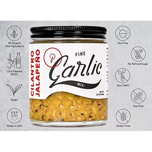 Organic Fresh Minced Garlic - Raw Naturally Flavored Jarred Garl