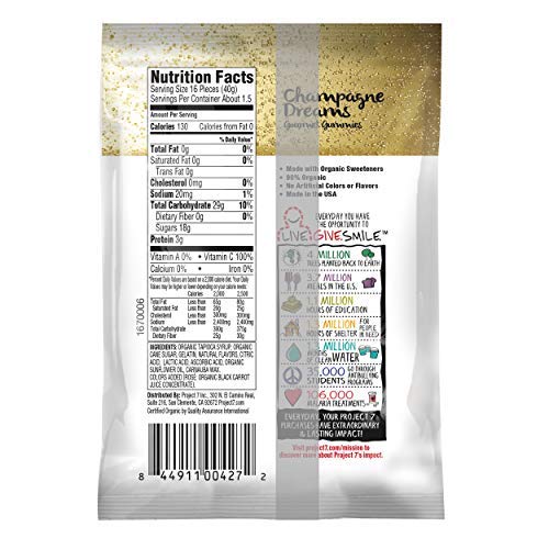 Project 7 Champagne Dreams Brut And Rose Gummy Candy Non Alcohol