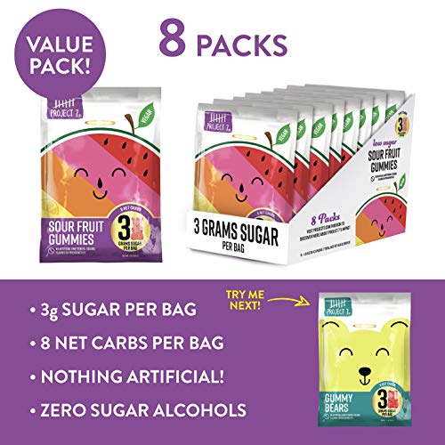 Project 7 Low Sugar Sour Fruit Vegan Gummy Bears – Keto-Friendly
