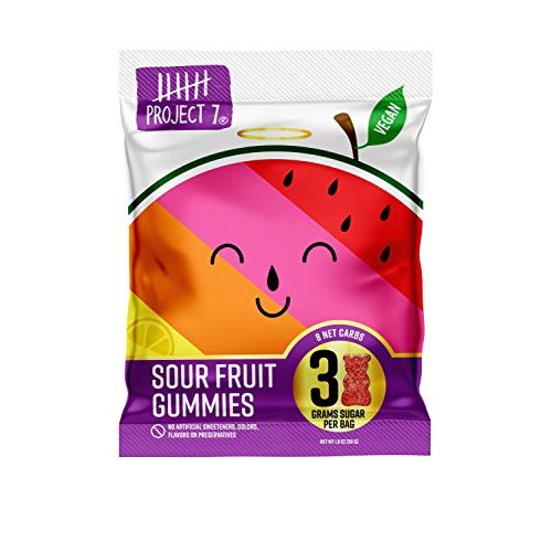 Project 7 Low Sugar Sour Fruit Vegan Gummy Bears – Keto-Friendly