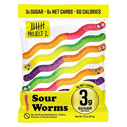 Project 7 Low Sugar Sour Gummy Worms – Keto-Friendly &Amp; Vegan Gum Project 7 Low Sugar Sour Gummy Worms – Keto-Friendly &Amp; Vegan Gum