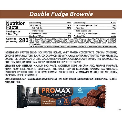 Promax Double Fudge Brownie, 20G High Protein, No Artificial Ing