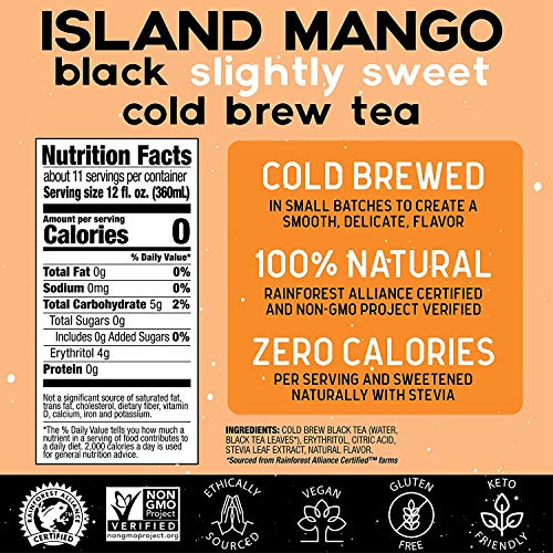 Promise, Tea Cold Brew Island Mango, 128.15 Fl Oz