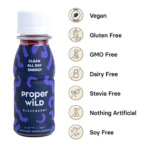 Proper Wild Clean All Day Energy Shots - Blackberry 6-Pack Ext