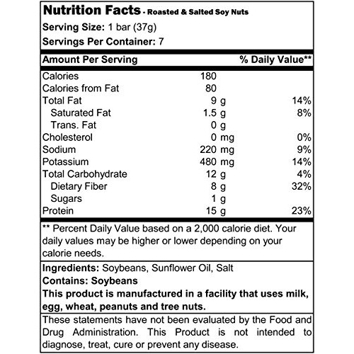 Protidiet Roasted And Salted Soy Nuts 7 Pouches 9.1Oz