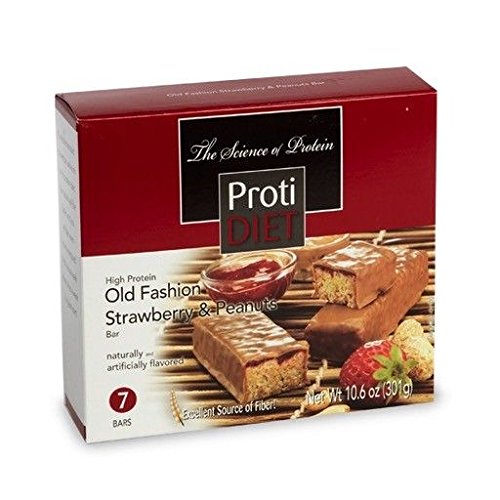 Protidiet Old Fashioned Strawberry &Amp; Peanuts Bar 7 Bars Of 1.52