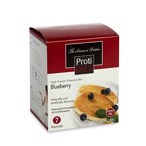 Protidiet Blueberry Pancake Mix 7 Pouches Of 0.952 Oz, Net 6.7