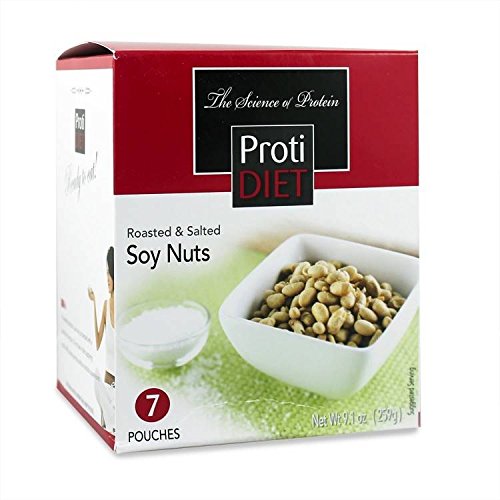 Protidiet Roasted And Salted Soy Nuts 7 Bags Of 1.305 Oz, Net 9