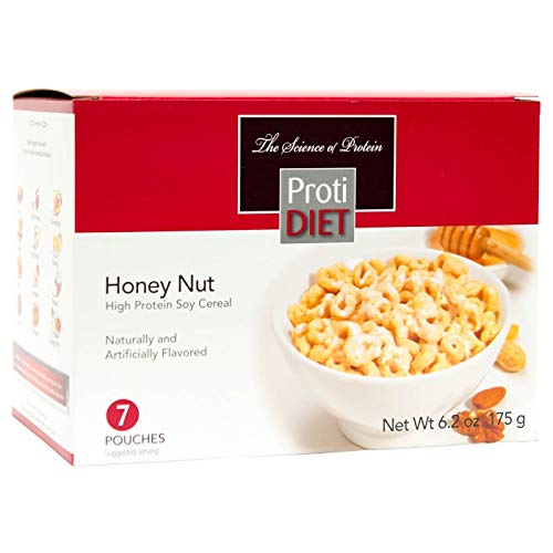 Protidiet Cereal - Honey Nut Soy 7/Box - High Protein 15G - Lo