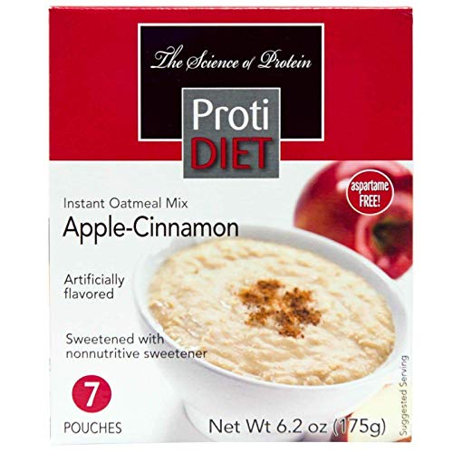 Protidiet High Protein Apple Cinnamon Oatmeal, 15G Protein, Low