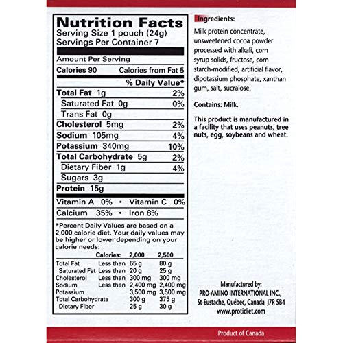 Protidiet Protein Pudding - Chocolate 7/Box - High Protein 15G