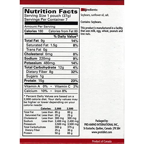Protidiet Soy Nuts - Roasted &Amp; Salted 7/Box - High Protein 15G