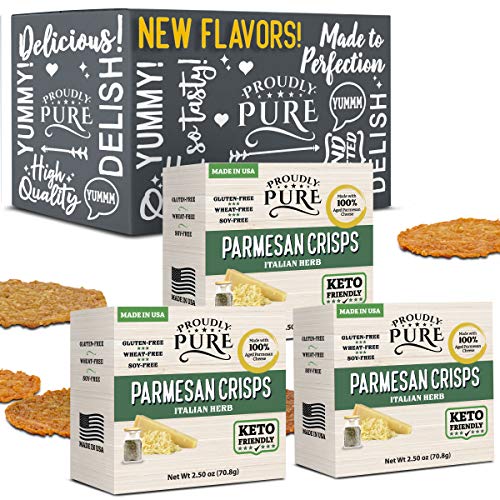 Keto Snacks Salty Parmesan Cheese Crisps Bread Italian Herb Pac