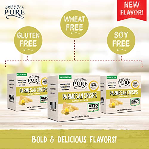 Keto Snacks Salty Parmesan Cheese Crisps Bread Lemon Pepper Pac