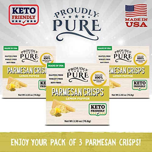 Keto Snacks Salty Parmesan Cheese Crisps Bread Lemon Pepper Pac