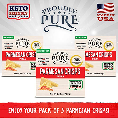 Keto Snacks Salty Parmesan Cheese Crisps Bread Pizza Pack Of 3