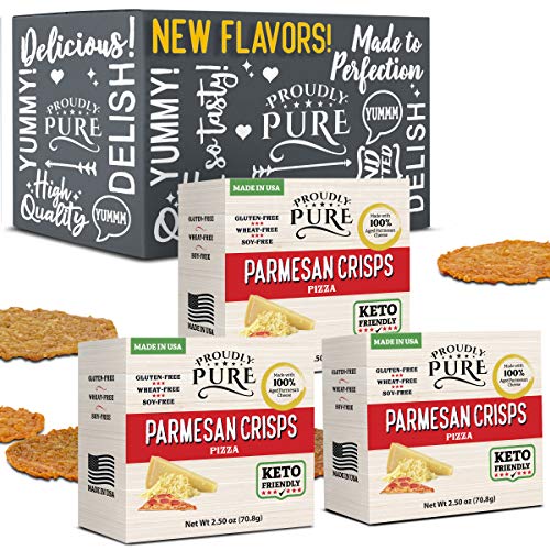 Keto Snacks Salty Parmesan Cheese Crisps Bread Pizza Pack Of 3