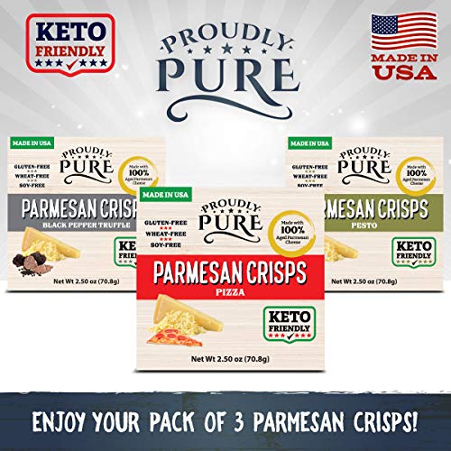 Keto Snacks Salty Parmesan Cheese Crisps Bread Variety Pack Of