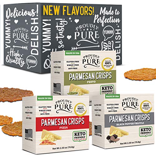 Keto Snacks Salty Parmesan Cheese Crisps Bread Variety Pack Of