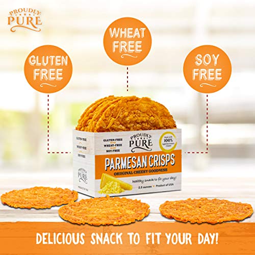 Proudly Pure Parmesan Cheese Crisps - Keto Snacks Zero Carb Crun