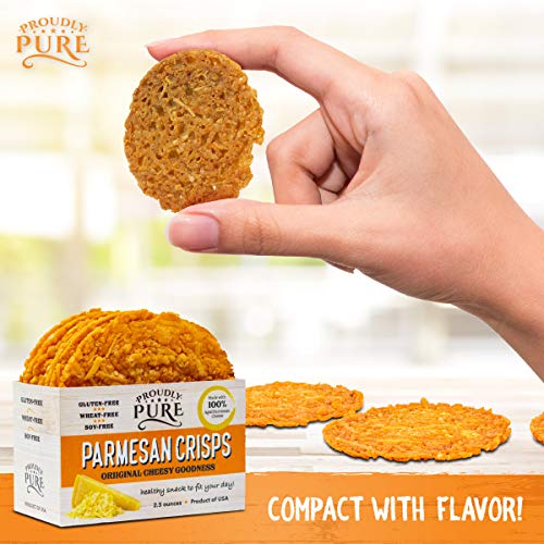 Proudly Pure Parmesan Cheese Crisps - Keto Snacks Zero Carb Crun