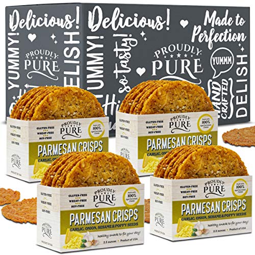 Proudly Pure Parmesan Cheese Crisps - Keto Snacks Zero Carb Crun