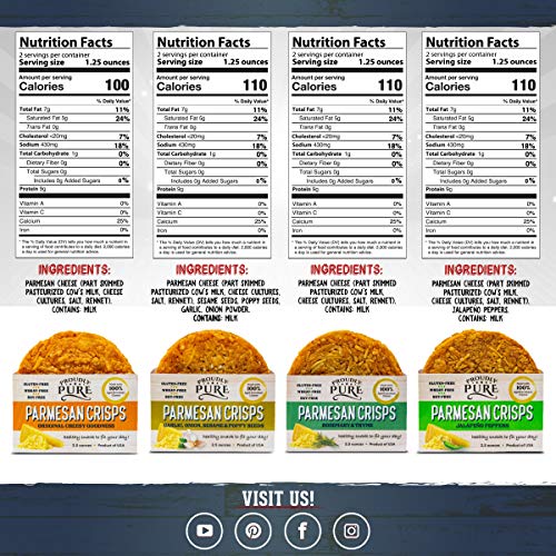 Proudly Pure Parmesan Cheese Crisps - Keto Snacks Zero Carb Crun