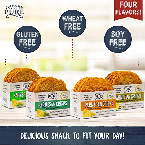 Proudly Pure Parmesan Cheese Crisps - Keto Snacks Zero Carb Crun