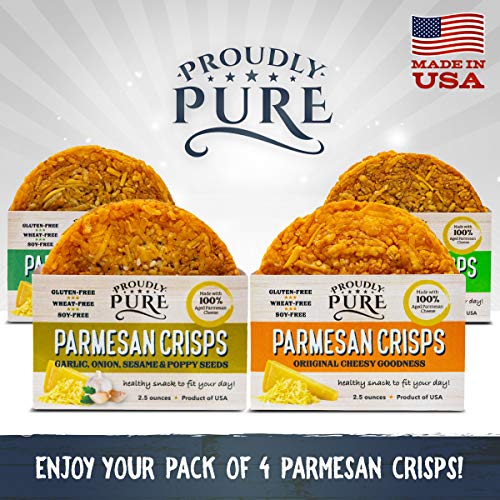 Proudly Pure Parmesan Cheese Crisps - Keto Snacks Zero Carb Crun