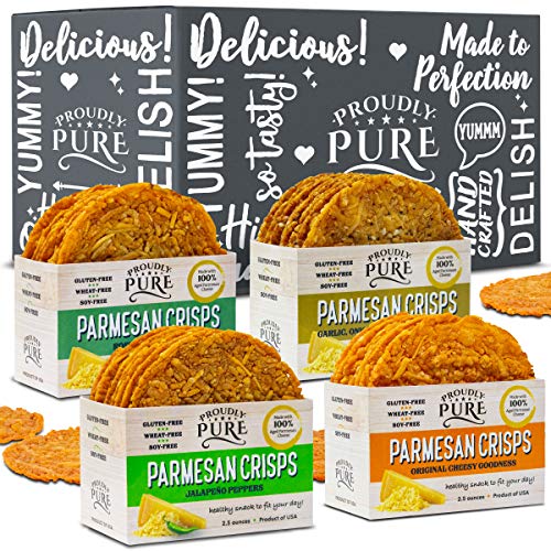 Proudly Pure Parmesan Cheese Crisps - Keto Snacks Zero Carb Crun
