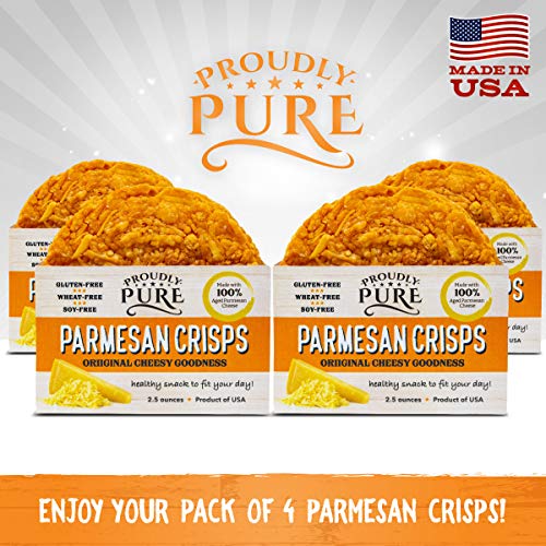 Proudly Pure Parmesan Cheese Crisps - Keto Snacks Zero Carb Crun