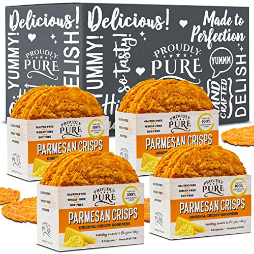 Proudly Pure Parmesan Cheese Crisps - Keto Snacks Zero Carb Crun