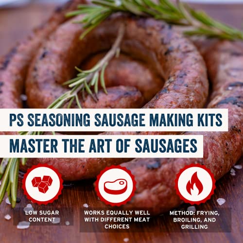 PS Seasoning Smoked Polish Sausage Kit- Includes Seasoning, Casi...