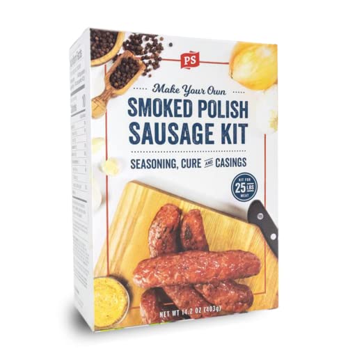 PS Seasoning Smoked Polish Sausage Kit- Includes Seasoning, Casi...