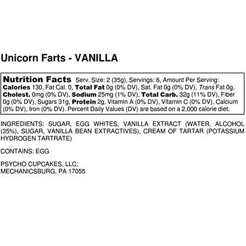 Unicorn Farts - Vanilla 3 Oz Italian Meringue Cookies
