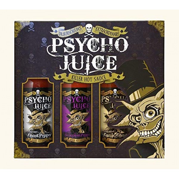 Psycho Juice Gift Box - Mega Hot Collection 1 - Trio Chilli Sauc