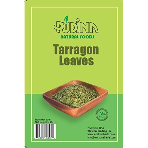 Pudina Dried Tarragon Leaves Estragon - Premium Quality, Natu