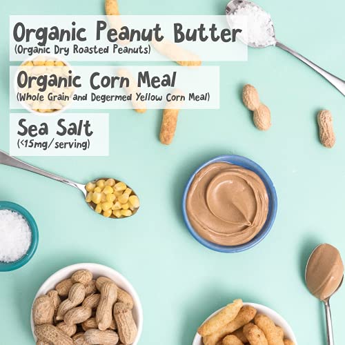 Puffworks Baby Organic Peanut Butter Puffs, Perfect for Early Pe...