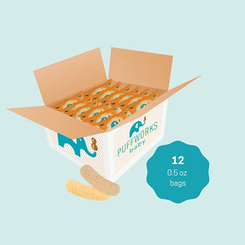 Puffworks Baby Organic Peanut Butter Puffs, Perfect for Early Pe...